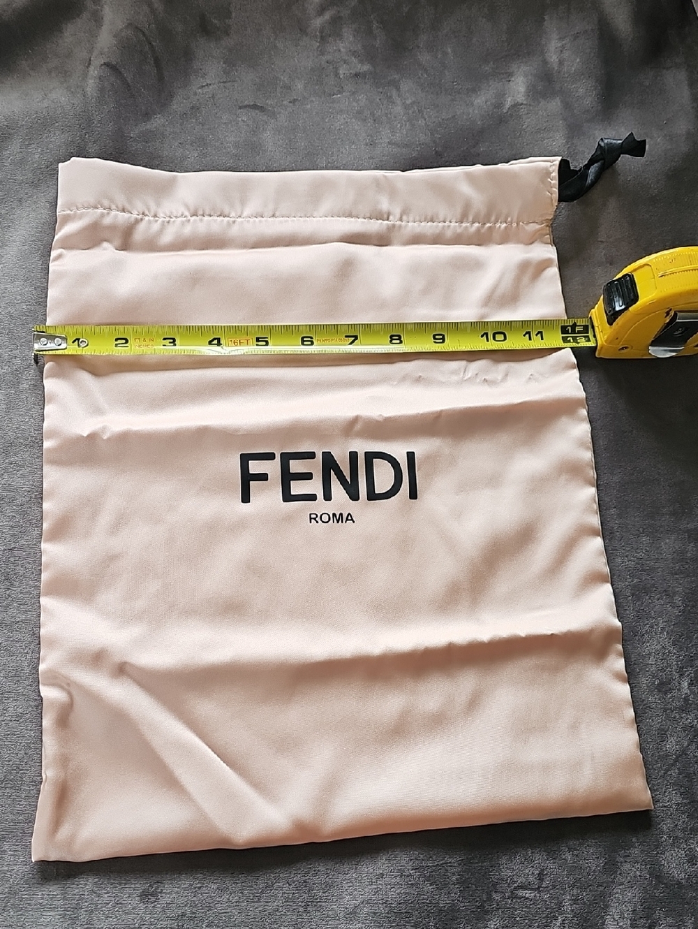 Fendi Blush Pink Logo Drawstring Pouch
